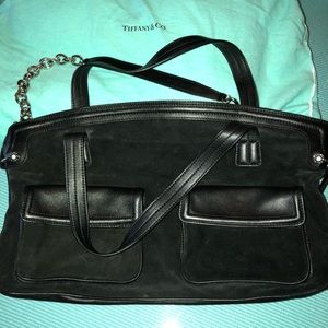 Tiffany & Co Black Suede/Leather Handbag
